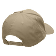 Cowboy Gun Embroidered Solid Cotton Twill Pro Style Cap - Khaki OSFM