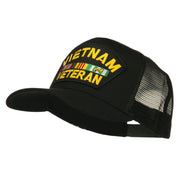 Vietnam Veteran Military Patched Mesh Back Cap