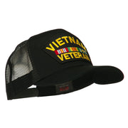 Vietnam Veteran Military Patched Mesh Back Cap