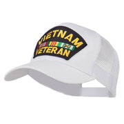 Vietnam Veteran Military Patched Mesh Back Cap