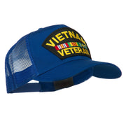 Vietnam Veteran Military Patched Mesh Back Cap