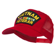 Vietnam Veteran Military Patched Mesh Back Cap