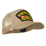 Vietnam Veteran Military Patched Mesh Back Cap