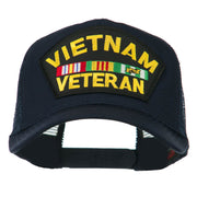 Vietnam Veteran Military Patched Mesh Back Cap