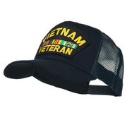 Vietnam Veteran Military Patched Mesh Back Cap