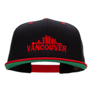 Vancouver Skyline Embroidered Wool Blend Classic Snapback