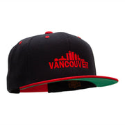 Vancouver Skyline Embroidered Wool Blend Classic Snapback