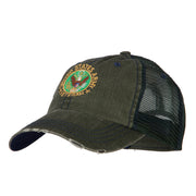 US Army Veteran Circle Logo Embroidered Low Profile Cotton Mesh Cap