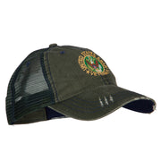 US Army Veteran Circle Logo Embroidered Low Profile Cotton Mesh Cap