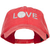 Love with Volleyball Embroidered Washed Cotton Cap