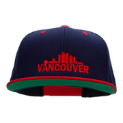 Vancouver Skyline Embroidered Wool Blend Classic Snapback