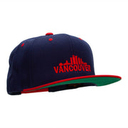 Vancouver Skyline Embroidered Wool Blend Classic Snapback