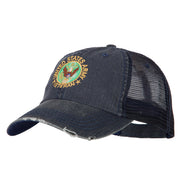 US Army Veteran Circle Logo Embroidered Low Profile Cotton Mesh Cap