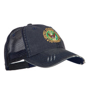 US Army Veteran Circle Logo Embroidered Low Profile Cotton Mesh Cap