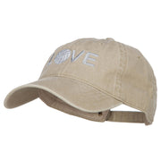 Love with Volleyball Embroidered Washed Cotton Cap