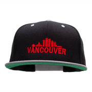 Vancouver Skyline Embroidered Wool Blend Classic Snapback