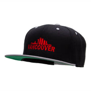 Vancouver Skyline Embroidered Wool Blend Classic Snapback