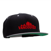 Vancouver Skyline Embroidered Wool Blend Classic Snapback