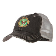 US Army Veteran Circle Logo Embroidered Low Profile Cotton Mesh Cap