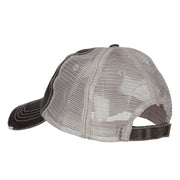 US Army Veteran Circle Logo Embroidered Low Profile Cotton Mesh Cap