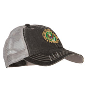 US Army Veteran Circle Logo Embroidered Low Profile Cotton Mesh Cap