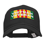 Vietnam Veteran Rectangle Patched Cotton Mesh Cap