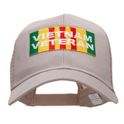 Vietnam Veteran Rectangle Patched Cotton Mesh Cap