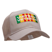 Vietnam Veteran Rectangle Patched Cotton Mesh Cap