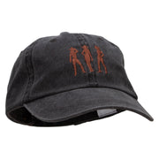 Three Cowgirls Embroidered Pigment Dyed Wash Cap - Black OSFM