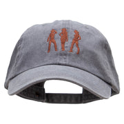 Three Cowgirls Embroidered Pigment Dyed Wash Cap - Grey OSFM