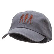 Three Cowgirls Embroidered Pigment Dyed Wash Cap - Grey OSFM