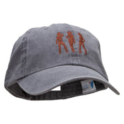 Three Cowgirls Embroidered Pigment Dyed Wash Cap - Grey OSFM