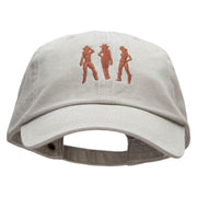 Three Cowgirls Embroidered Pigment Dyed Wash Cap - Putty OSFM