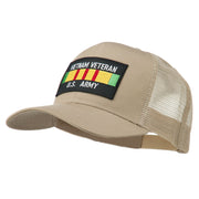 Vietnam Army Veteran Patched Mesh Cap