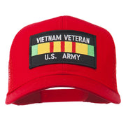 Vietnam Army Veteran Patched Mesh Cap