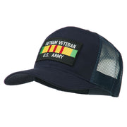 Vietnam Army Veteran Patched Mesh Cap