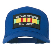 Vietnam Army Veteran Patched Mesh Cap