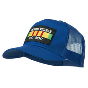 Vietnam Army Veteran Patched Mesh Cap