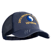 U.S. Army 29th Infantry Division Embroidered Low Profile Special Cotton Mesh Cap - Navy OSFM