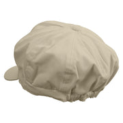 Mario Ghost Face Embroidered Cotton Elastic Newsboy Cap - Beige OSFM