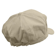 Mario Ghost Face Embroidered Cotton Elastic Newsboy Cap - Beige OSFM