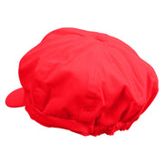 Mario Ghost Face Embroidered Cotton Elastic Newsboy Cap - Red OSFM