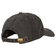 Vermont with Map Outline Embroidered Washed Cotton Twill Cap