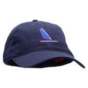 Windsurfing Boat Embroidered Garment Washed Cotton Twill Cap - Navy OSFM