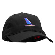 Windsurfing Boat Embroidered Garment Washed Cotton Twill Cap - Black OSFM