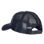 US Air Force Veteran Circle Embroidered Low Profile Cotton Mesh Cap