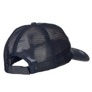 US Air Force Veteran Circle Embroidered Low Profile Cotton Mesh Cap