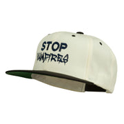 Halloween Stop Vampires Embroidered Snapback Cap