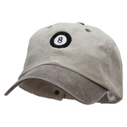 8 Ball Pool Embroidered Pigment Dyed Wash Cap - Beige-Brown OSFM