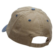 8 Ball Pool Embroidered Pigment Dyed Wash Cap - Khaki-Navy OSFM